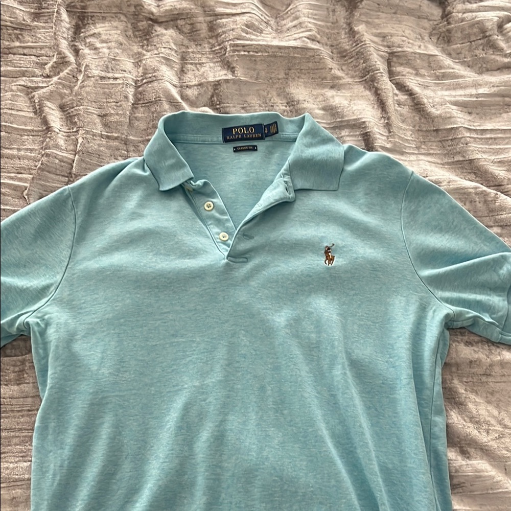 Ralph Lauren Blue Classic Polo Shirt Blue